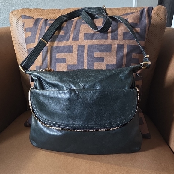 Fendi Handbags - FENDI Green Two Way Bag